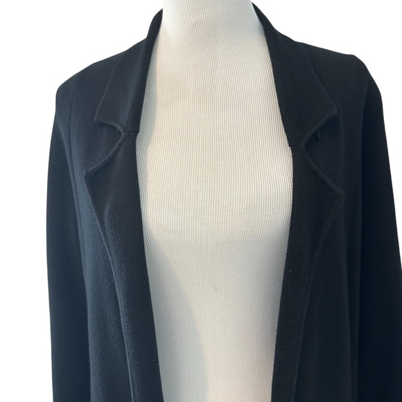 Chico's Classic Black Long Line Sweater Blazer - Picture 6 of 12